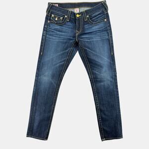 True Religion Skinny Jeans Womens 27 Dark Wash Made in USA Denim
